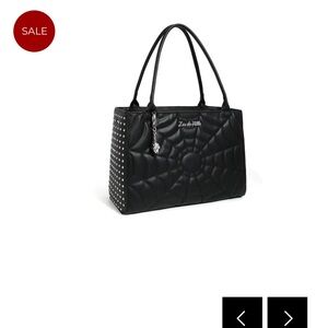 Lux De Ville Black Giant Spider Web Tote